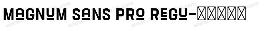 Magnum Sans Pro Regu字体转换